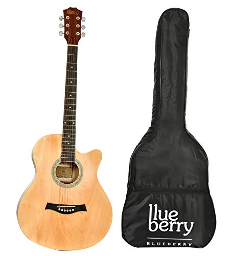Image of BLUEBERRY B40, Acoustic Guitar Kit Inbuilt Truss Rod, with Bag, Strap, One Pack Strings and Picks - 40 Inch (Natural)