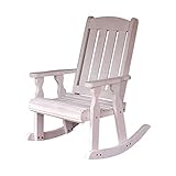 Amish Heavy Duty 600 Lb Mission Pressure Treated Rocking Chair (Semi-Solid White Stain)