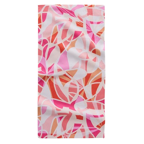 GEOMETRY Bar Towels for Kitchen - Spring & Summer Collection - Premium Towels for Cleaning Dishes & Glassware - Absorbent & Fast Drying Kitchen Towels - Soft Floral, 12" x 14" - 1-Piece