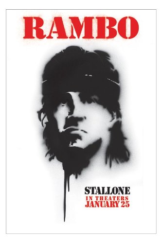 Poster Rambo 4 Stallone Spray Paint 61X91.5 cm pour deco de chambre