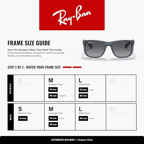 Image of Ray-Ban RB4165 Justin Classic Square Sunglasses for Men for Women