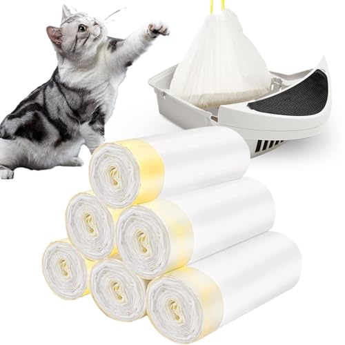 Revestimientos para caja de arena para gatos Papettly de 74 x 45 cm, 29,13 x 17,7 pulgadas, 10 por rollo, 60 unidades