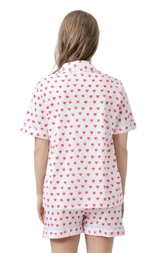 Image of Womens Pajamas Set Shorts Button Down 2 Piece Monkey Bunny Y2k Roller Dupes Rabbit Preppy Lounge Pjs Comfy Sleep Wear