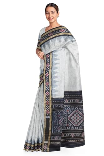 Image of Sambalpuri Cotton Saree of Odisha Ikkat Orissa Traditional Handloom Sari | Bomkai | Pata | Nuapatana | sambalpuri saree | khandua patta sare | without Blouse JH993