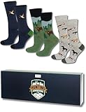 soxo Aventura Calcetines Hombre Divertidos Algodon Regalos Colores Regalo Hombres En Una Caja 40-45 Hunting 3 Pares