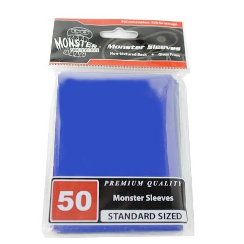 Monster Protectors Sleeves Sleeves - Standard Size Gloss - BLUE (Fits MTG Magic the Gathering and Other Standard Sized Gaming Cards)