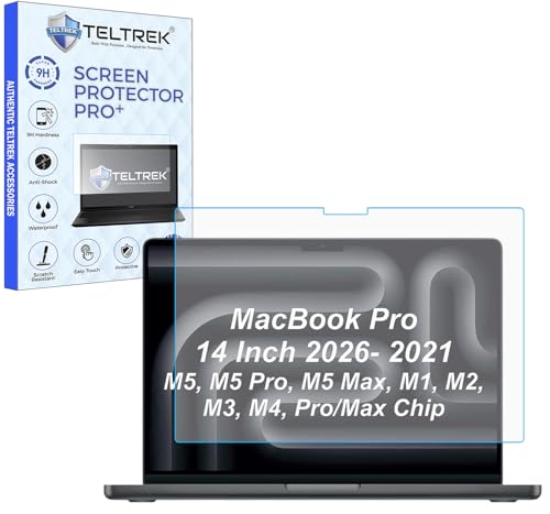 Image of ScreenGuard Compatible With MacBook Pro 14 Inch 2026-2021 M5, M5 Pro, M5 Max, M1, M2, M3, M4, Pro /Max Chip Flexible Fiber 9H Hardness Screen Protector Not a Tempered Glass,