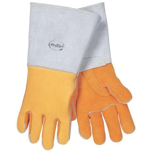 MOLLIFII Welding Gloves, Straight Cuff, Wing Thumb, Premium Elkskin, L, 1 PR, Mfr: 850L-A