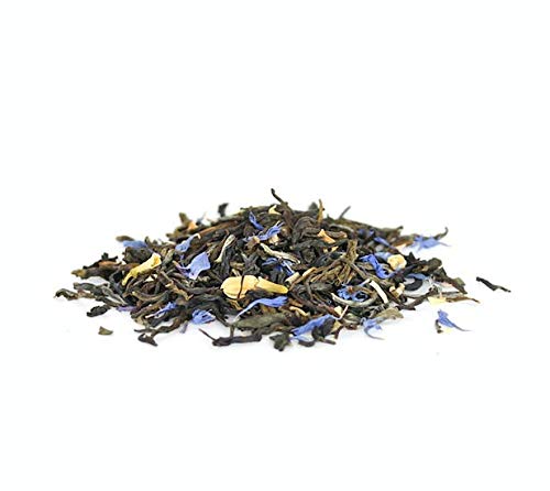 Justea Purple Jasmine | Loose Leaf Purple Tea | Tin With Hand Carved Tea Spoon | 40+ Cups (3.2Oz) | Low Caffeine | Award-Winning | Fair Trade | Non-Gmo #TOP2