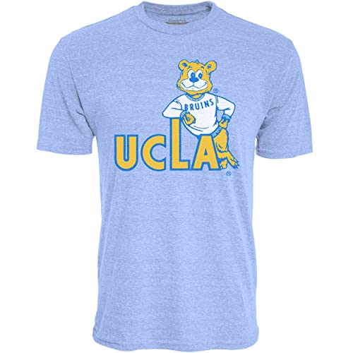 Reserve Collection by Blue 84 UCLA Bruins Tri-Blend T-Shirt Vintage Retro Team Color, Cornflower Blue, Large