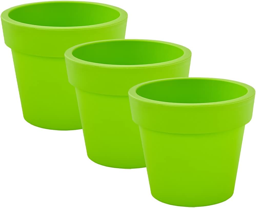Gardenera ALEANA Planter - Gamma - 5.5 Inch Flower Pot in Dark Pink (Set of 3)