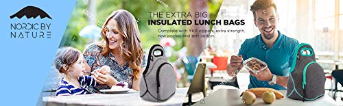 Lunch Bags For Women & Lunch Boxes For Kids | Nordic By Nature Premium Insulated Lunch Box Extra Thick Neoprene, Soft Cotton Feel, Premium Stitching, Outside Pocket, Washable (M) Yellow #TOP3