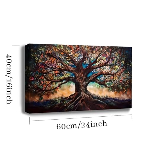 Toile arbre de vie 80 x 110 cm : la solution déco pour mur vide