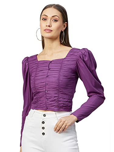 Image of Rare Women's Solid Regular Fit Blouse