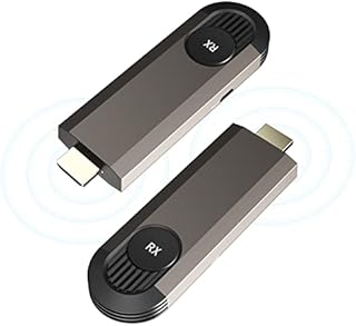 kstime Wireless HDMI Transmitter and Receiver - HD 4K Wireless Presentation Facility HDMI Adapter Support 2.4/5GHz for Ultra HD Streaming Video/Audio from Laptop,PC to HDTV/Projector