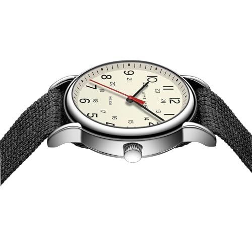 Gosasa Men’s Military Watch Unisex Easy to Read Waterproof Watch with Nylon Strap, Full Numerals Dial4