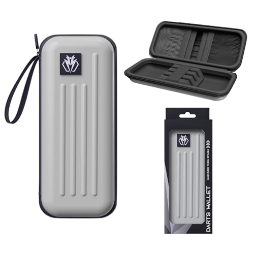 Lavishio Dart Case,Darts Carrying Case Holds 3 Darts and Extra Accessories,Built-In Storage Tubes and Pockets for Flights, Tips, Shafts ect. (Grey)