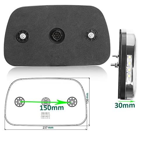 DARKGUARD Rückleuchten Anhänger Satz LED 12/24v,Rücklicht Heckleuchten Anhänger PKW Wohnwagen Verkabelt mit 13poligem Stecker|4m Kabel|2x 6poliger Bajonettverbindung| E-Mark|7Funktion|Wasserdicht – Bild 7