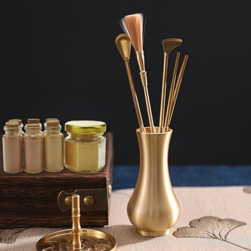 Chinese Incense Burner Kit, Copper Incense Burner Making Incense Set, Home Fragrance Accessory with Incense Mold Tools, Powder Incense Burner for Yoga Meditation Gift