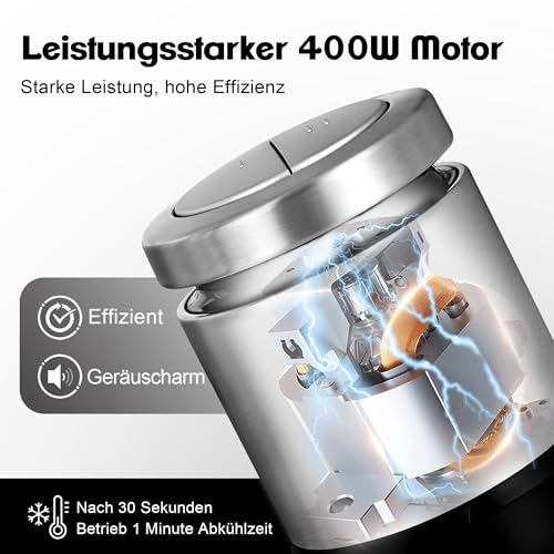 Küchenmaschine 400 W mit 2 Schüsseln