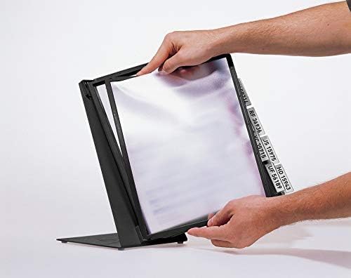 Durable Tisch-Sichttafelsystem (Vario Table 10, mit 10 Sichttafeln A4) schwarz, 557001