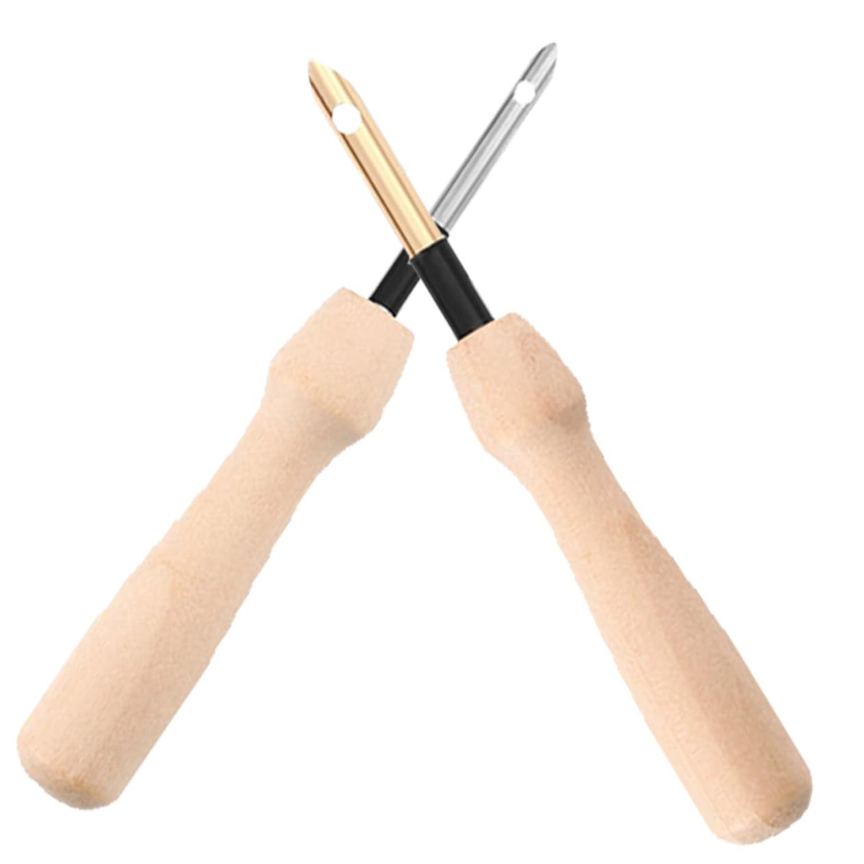 VILLCASE Embroidery Tool for Beginner Wooden Handle Punch Needle Needle Punch Tool for Adults Embroidery