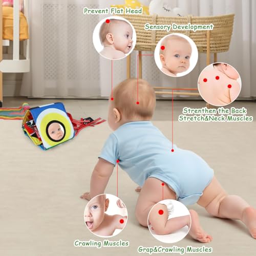 Image of SNOWIE SOFT Baby Cloth Book 3D Cartoon Interactive Early Learning Cloth Book Soft Toys, Hands-on Fine Motor Tummy Time Play Books Folding Portable Baby Toys for 6 to 12 Months