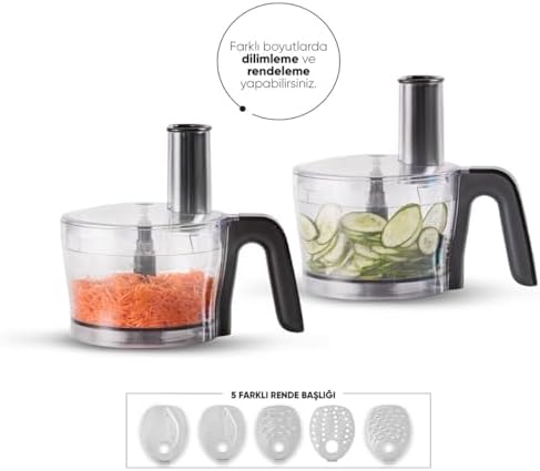 Resim Karaca Mastermaid Power Multifunctional 10 in 1 Black Mutfak Robotu 2000W 