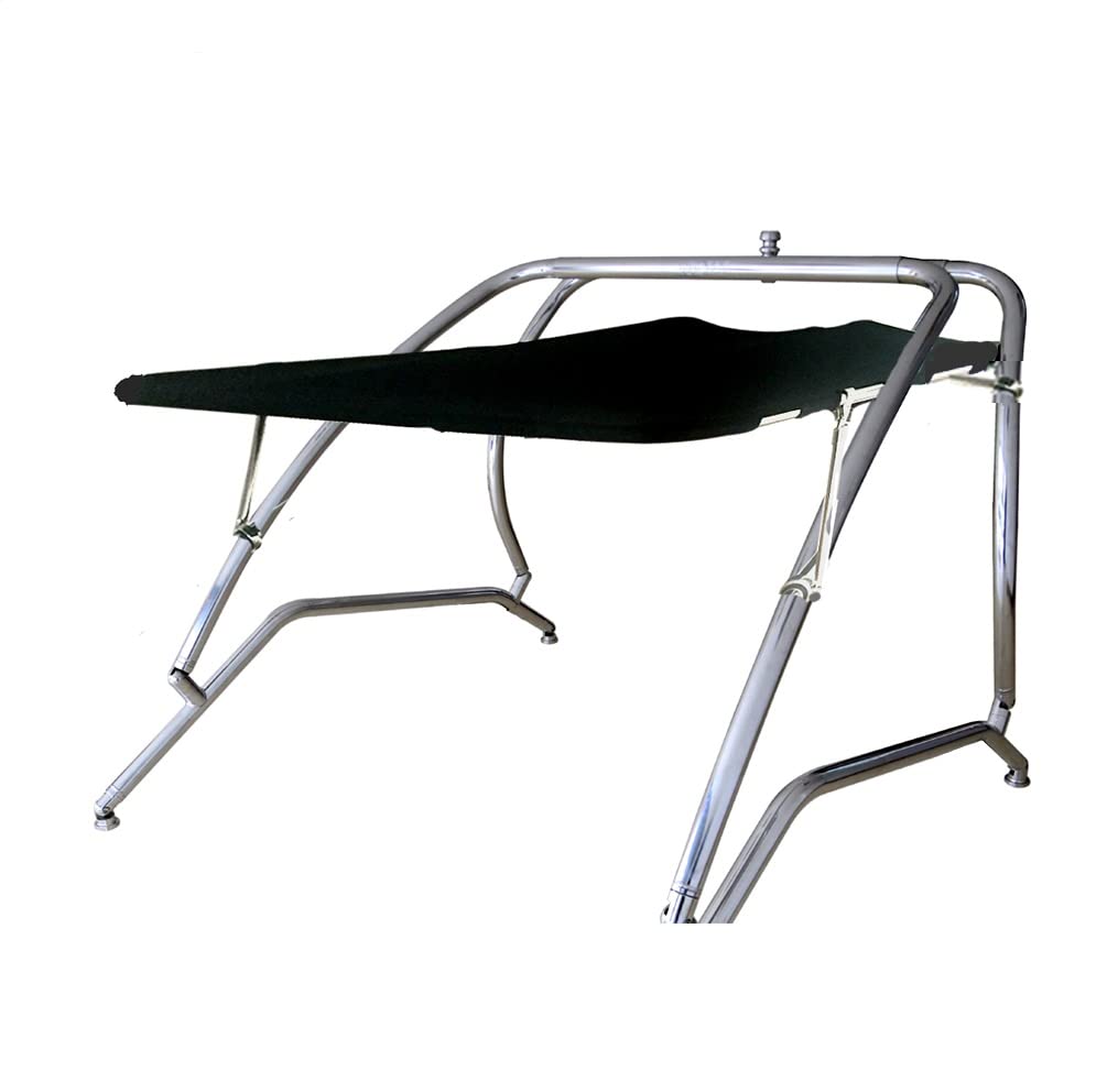 Krypt Towers Reborn Pro 2 XL Wakeboard Tower Bimini Top-Strapless Tower Mounted Shade Cover-1" Stainless Tubing, Acrylic Canopy, Easy Removal Zippers, Clamp Sizes 1.25" - 3", Black or Navy Blue