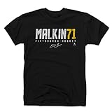 500 LEVEL Evgeni Malkin Shirt (Cotton, X-Large, Black) - Evgeni Malkin Malkin71 W WHT