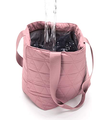 Castura Womens Leakproof Quilted Lunch Tote Bag for Work Insulated Lunch Bag Pink