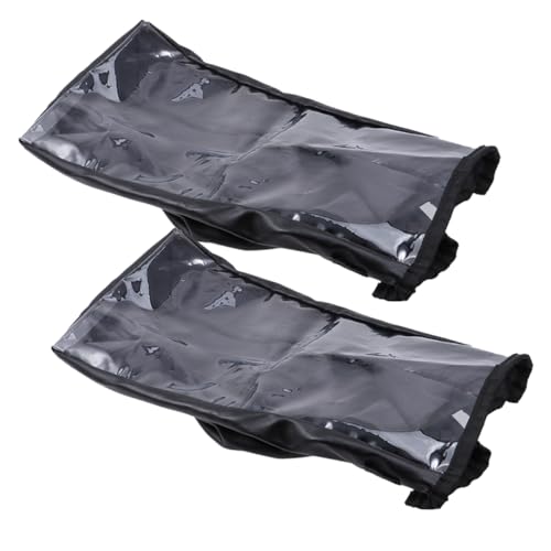 UTHCLO 2個電動車椅子用防水コントローラーカバー 右左手対応 透明トップ操作パネル保護 耐久性素材採用 ブラック