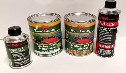 Cannot Ship to CA. Quart Paint Kit for Bobcat Loader Skid Steer with Hardener and Reducer Orange White