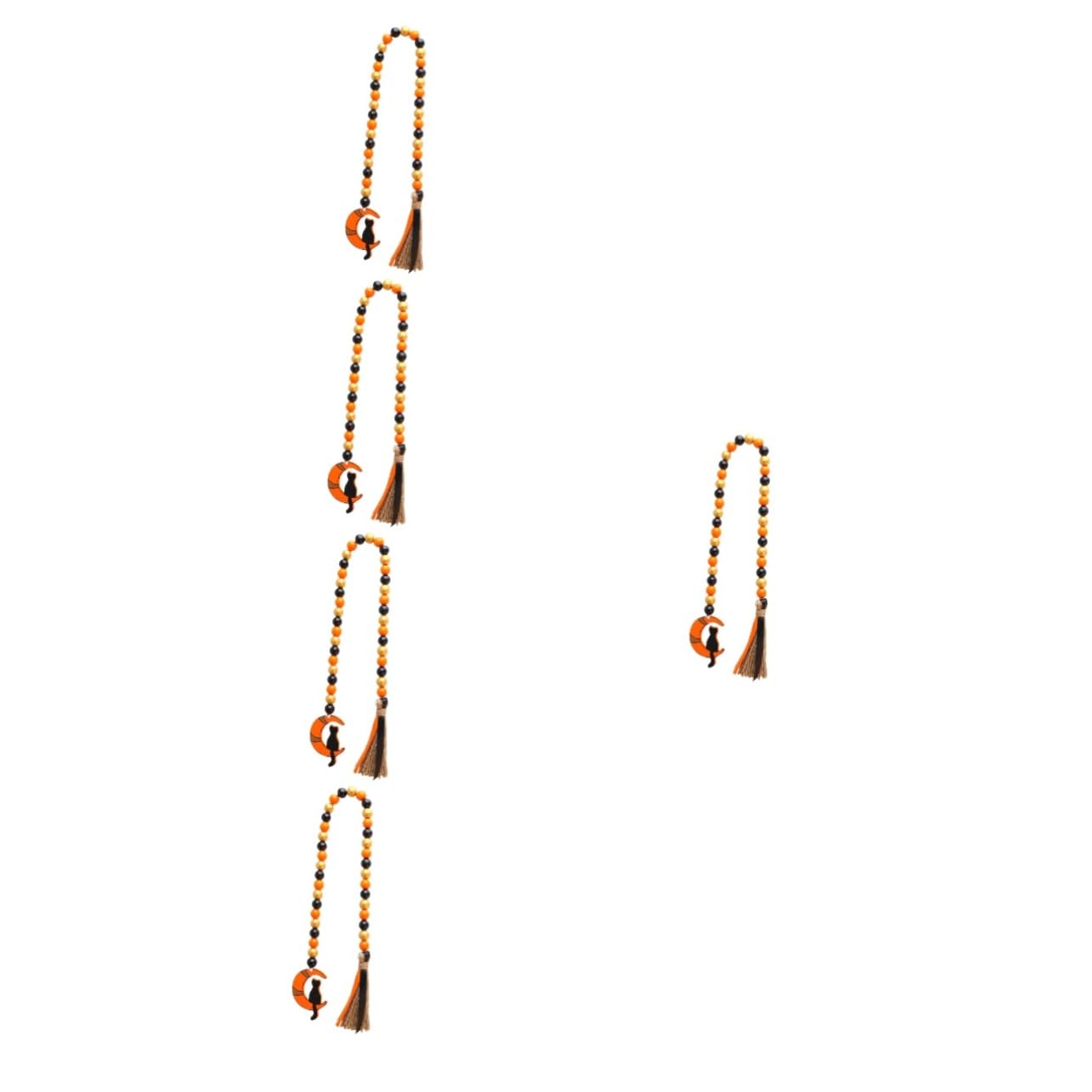 Perles d'halloween en bois TOPBATHY : guirlande de perles murales et décoration Halloween