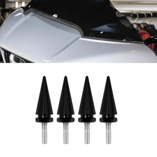 Motorcycle Fairing Bolts Windshield Spike Bolts Windscreen Screws Fit for 2015-2023 Harley Street Glide Touring Models,Road Glide Windshield Trim（Black）