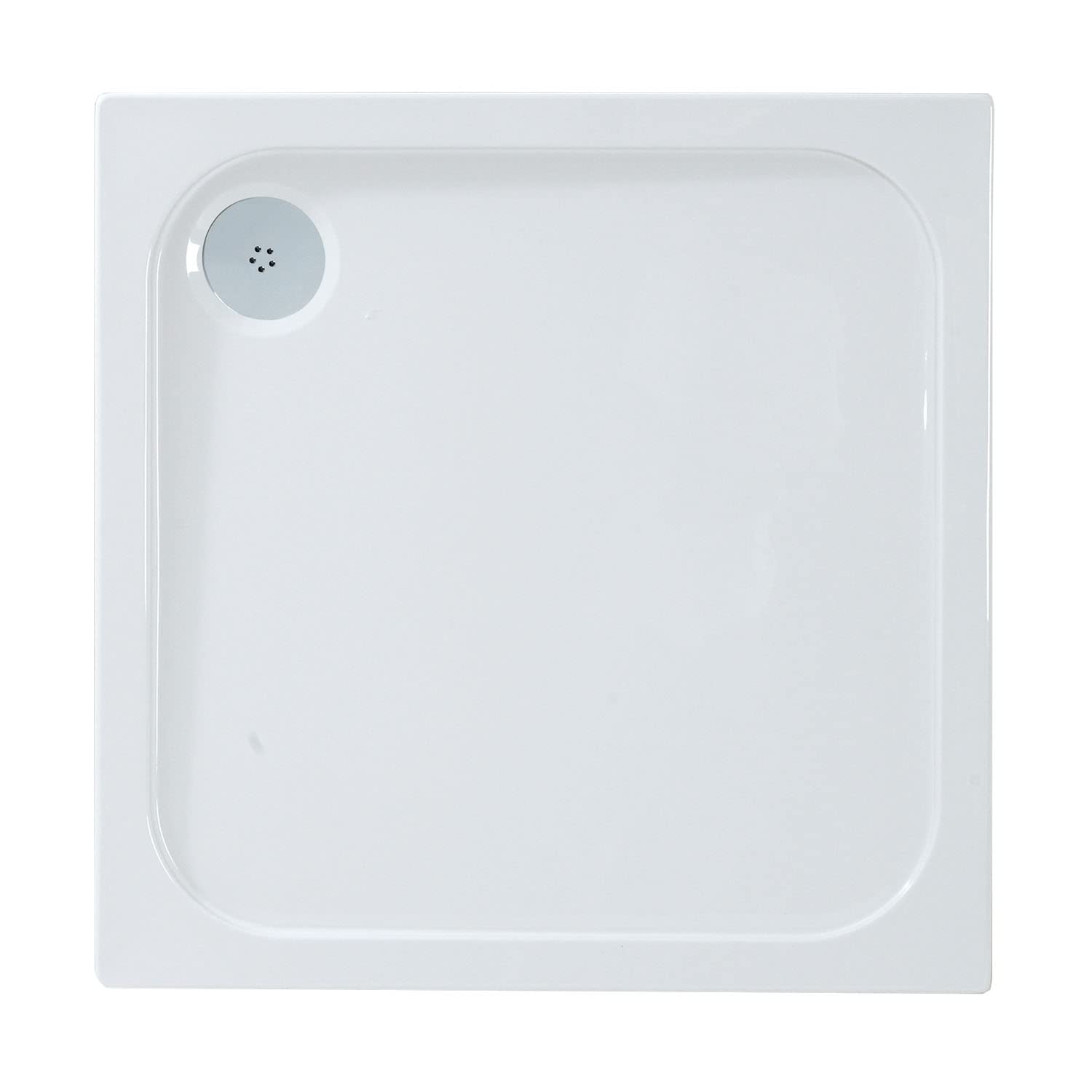 Go Bathrooms Anti Slip White Square Shower Tray 900 x 900mm Non-Slip Shower Enclosure Cubicle Low Profile Shower Tray