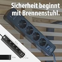 Brennenstuhl Ecolor Steckdosenleiste 4-Fach mit USB-Ladebuchse – Ansicht 6