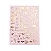 Impressed 5 Sheets Gold Holographic Nail Art Stickers - 500+ Small Customized Nail Decals for Fake Nail Design Decorations – Cute Salon Nails Accessories - Manicure Décor Supplies for Women and Men