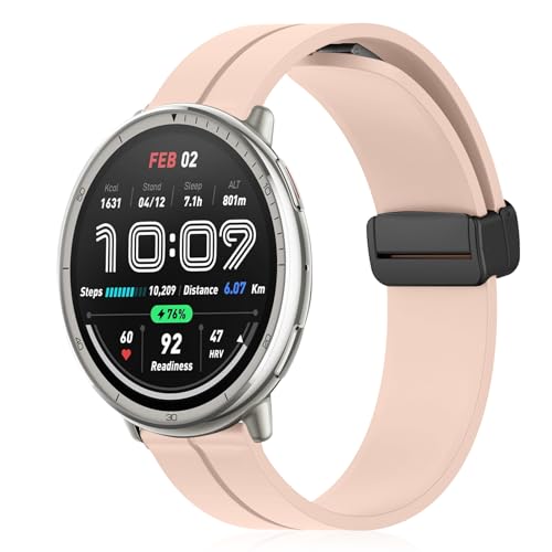 [RicYeel] 20mm ���C�t�� �V���R���o���h Amazfit Active 2/2 Square/Active/GTS 4 3 2 1 Mini/GTR Mini/GTS 4 3 2 1 �Ή� �����x���g �}�O�l�b�g�t�� �����ȒP �_�炩�� �X�g