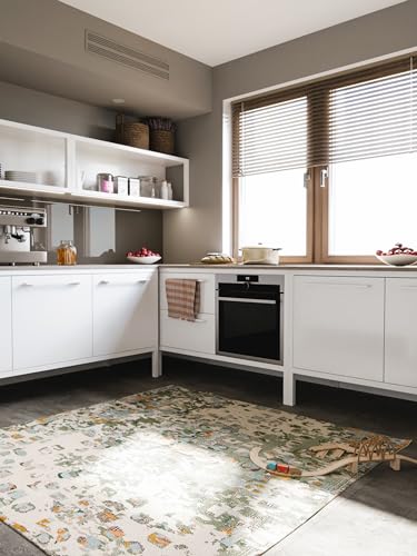 benuta Nest Tapis vintage Casa - Multicolore - 200 x 200 cm - Tapis pour salon, chambre à coucher et couloir - Facile d'entretien - Compatible avec chauffage...