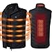 FHW Chaleco calefactor, calefacción por USB, extraíble y lavable, ajuste de temperatura constante de tres pasos, unisex, negro, L