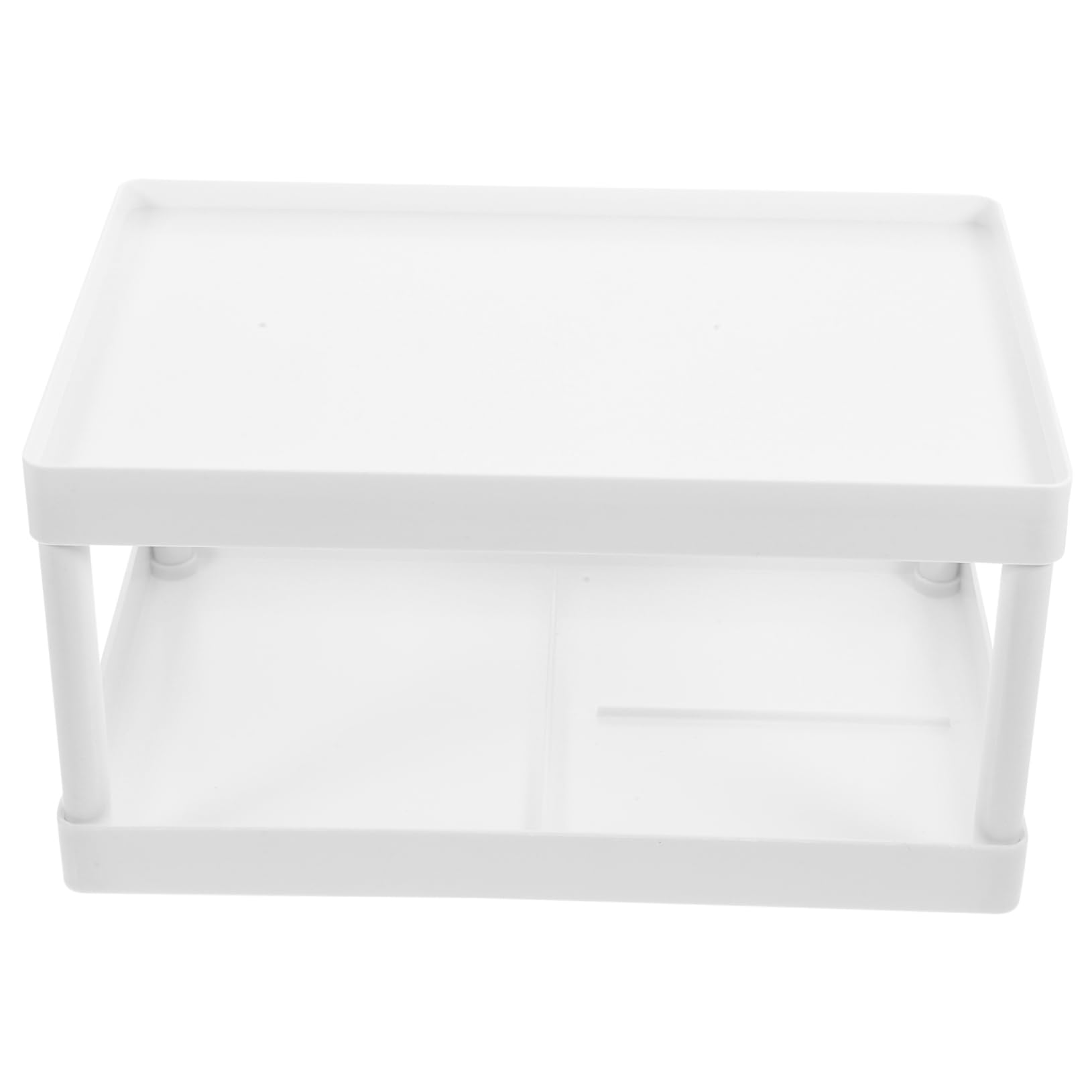 Vaguelly 1Pc Double Bathroom Storage Rack Multifunctional Organizer for Sundries Kitchen Office and Home Stylish and Stable Design