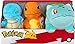 Pokemon Kanto Region First Partner Plush 3-Pack - 8-Inch Pokemon Plush of Charmander, Squirtle, and Bulbasaur