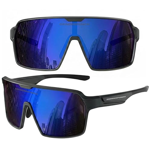 Image of grinderPUNCH Polarized Sports Sunglasses for Men Women UV Protection Shades for Baseball Running Cycling Skiing & Pickleball