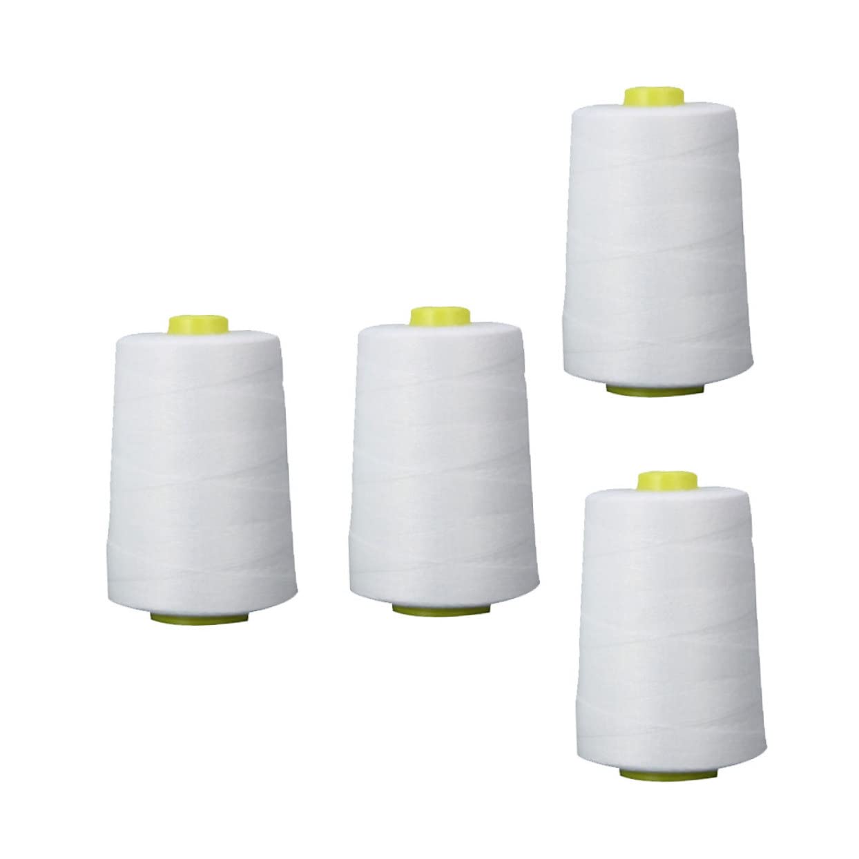 Tofficu 4stücke Polyester Nähgarn Für Nähmaschinen Quilting Und Handnähprojekte Weiß Langlebig Und Für Taschen Und Dekorationen
