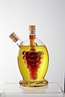 POT HUILE+VINAIGRE EN VERRE AVEC LIÈGE CM.10X8,6X15,2 420M