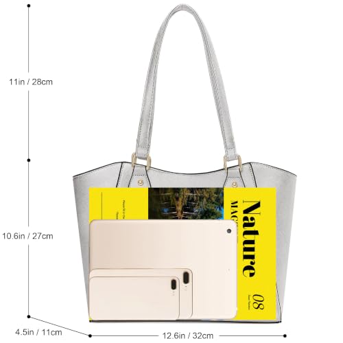 Image of CHICAROUSAL Tote Handbags Purses for Women PU Leather Womens Shoulder Bag | Large Tote Bag for Women, Shoulder Purse, Vegan Leather Purses for Women, Women's Handbags