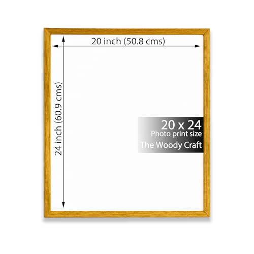 Image of 20x24 Photo Frame | Orange Frame For Wall | Stylish Wall Frame | Wooden Frame For Living Room | Trendy Big Photo Frames For Wall | Ideal Photo Frame For Birthday Gift