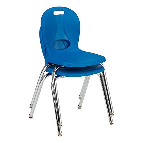 Image of Learniture LNT-116-CSW-BB Learniture Structure Series School Chairs for Classroom, 16 inch Seat Height, Brilliant Blue, Pack of 4
