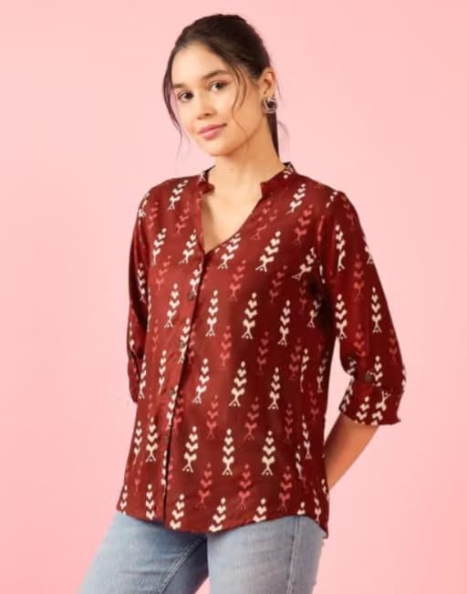Image of Floral Printed Kurta, Full Sleeve